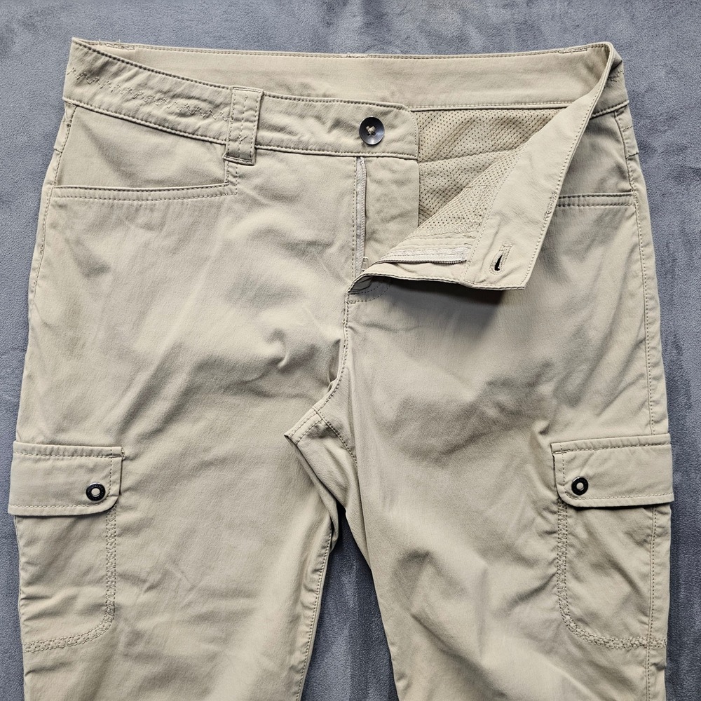 Eddie Bauer Womens Horizon Cargo Capri Pants Tan Khaki Hiking Size 2 21851074